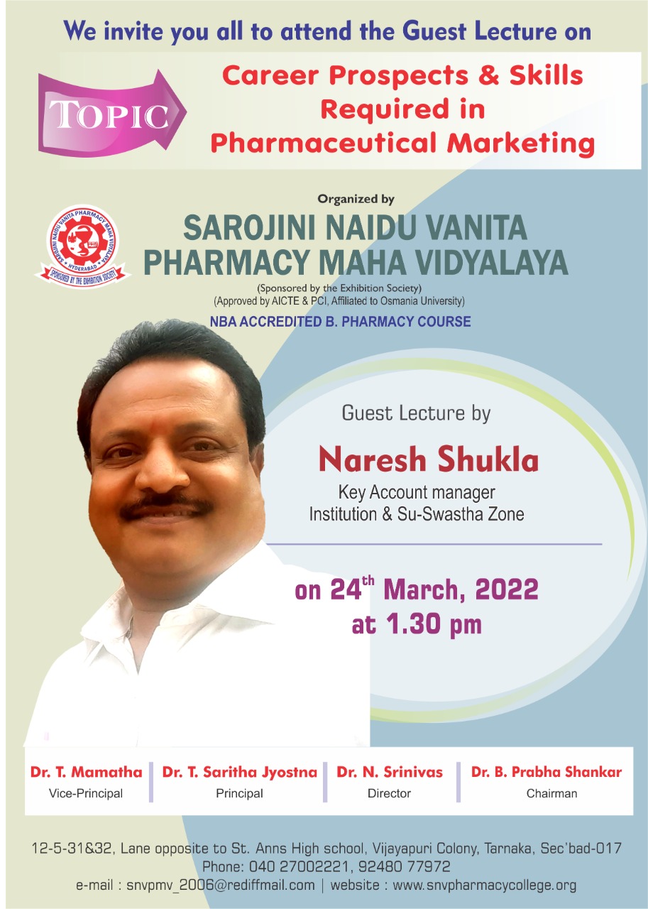 Guest Lecture on 24-03-2022  By Naresh Shukla