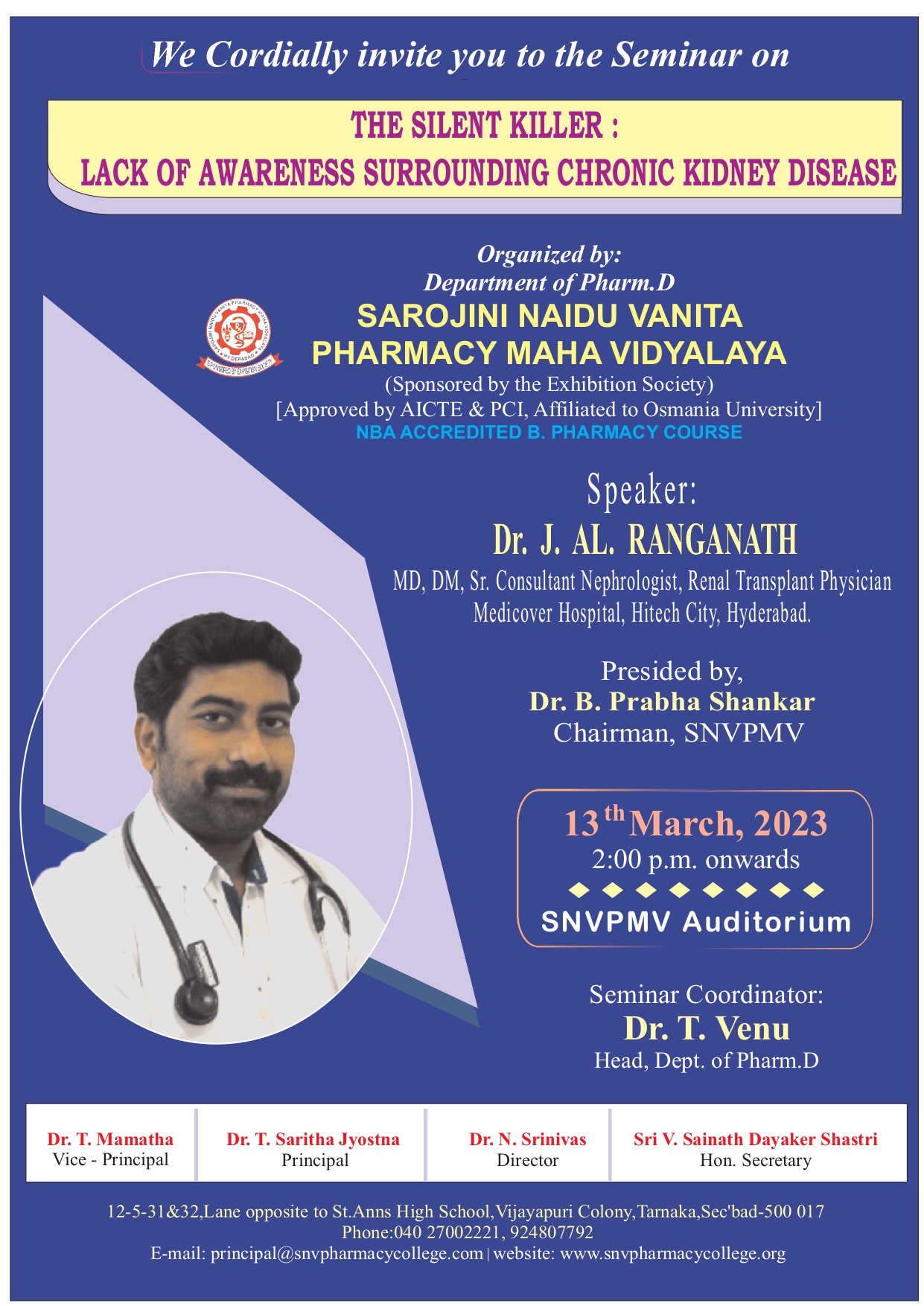 Guest Lecture by Dr.J.AL.Ranganath