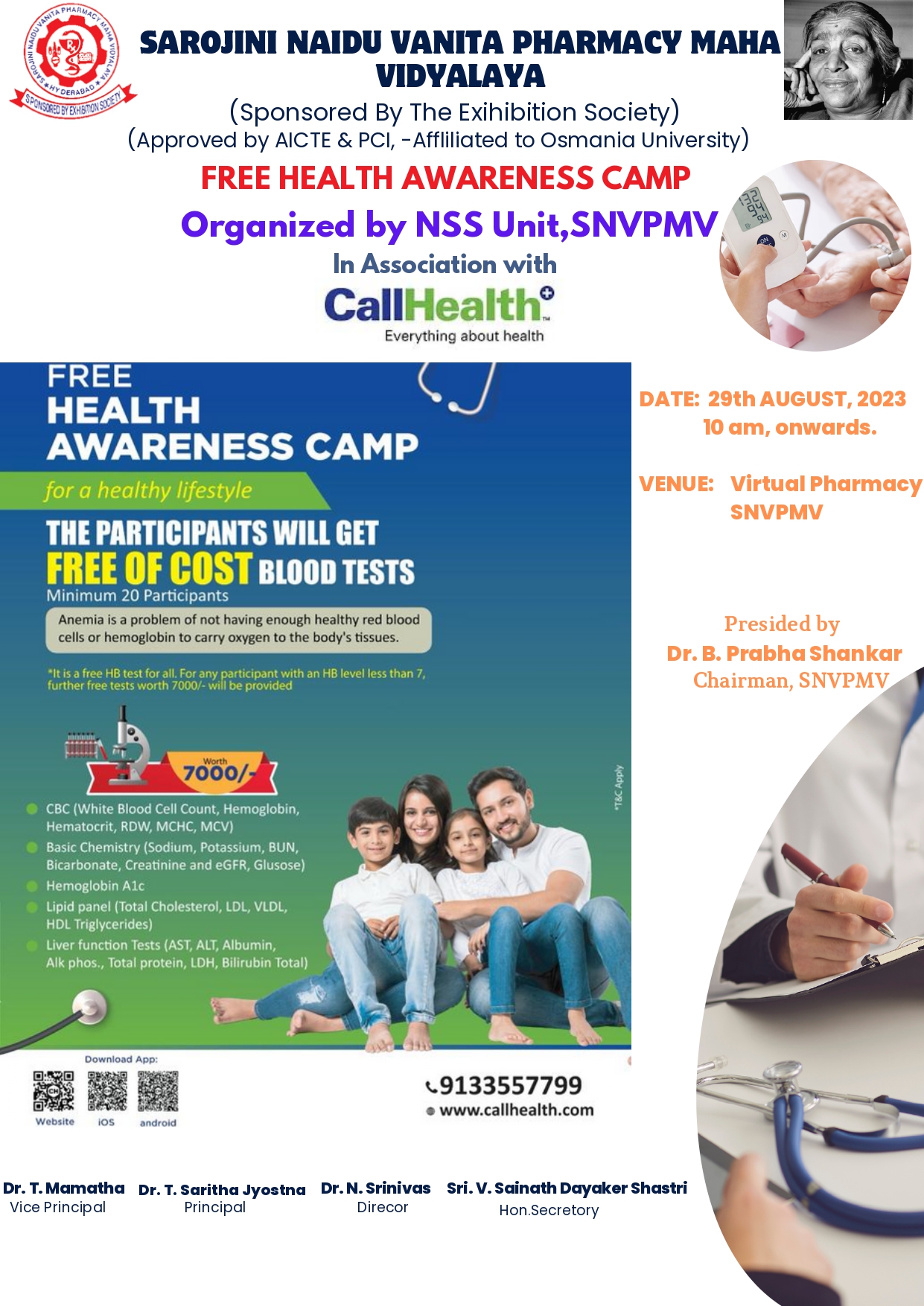 Health Awareness Camp on 29-08-2023