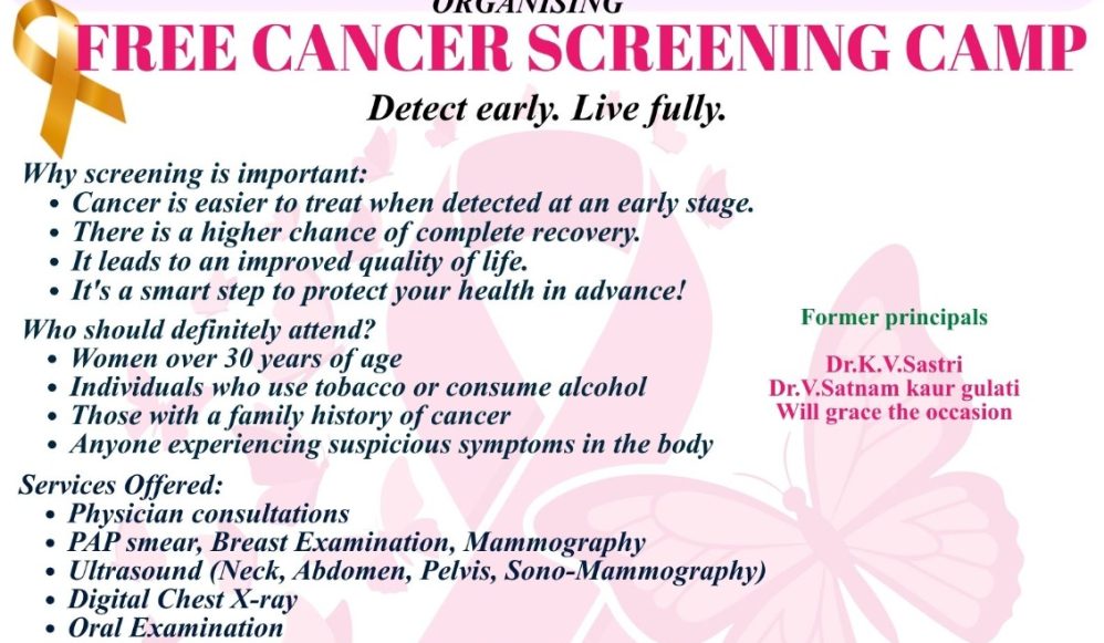 Free Cancer Screening Camp at SNVPMV