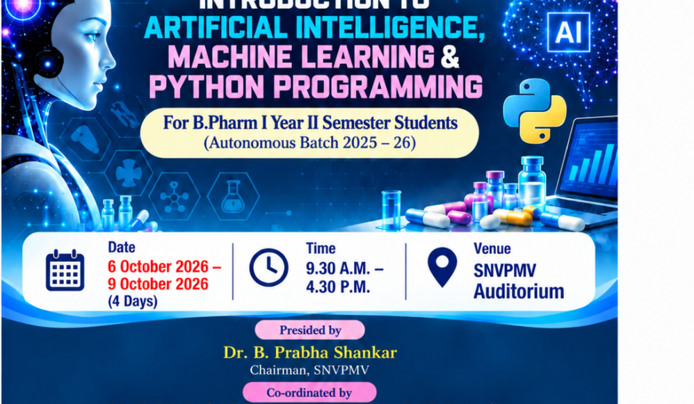 Value Added Course(VAC-1) for B Pharm II Sem students